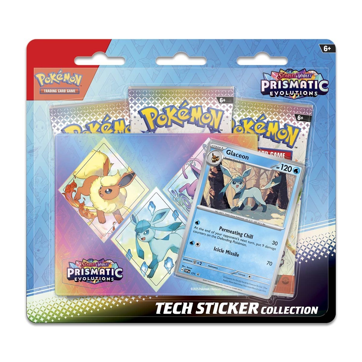 Pokémon - Prismatic Evolutions - Tech Sticker Collection (Glaceon)