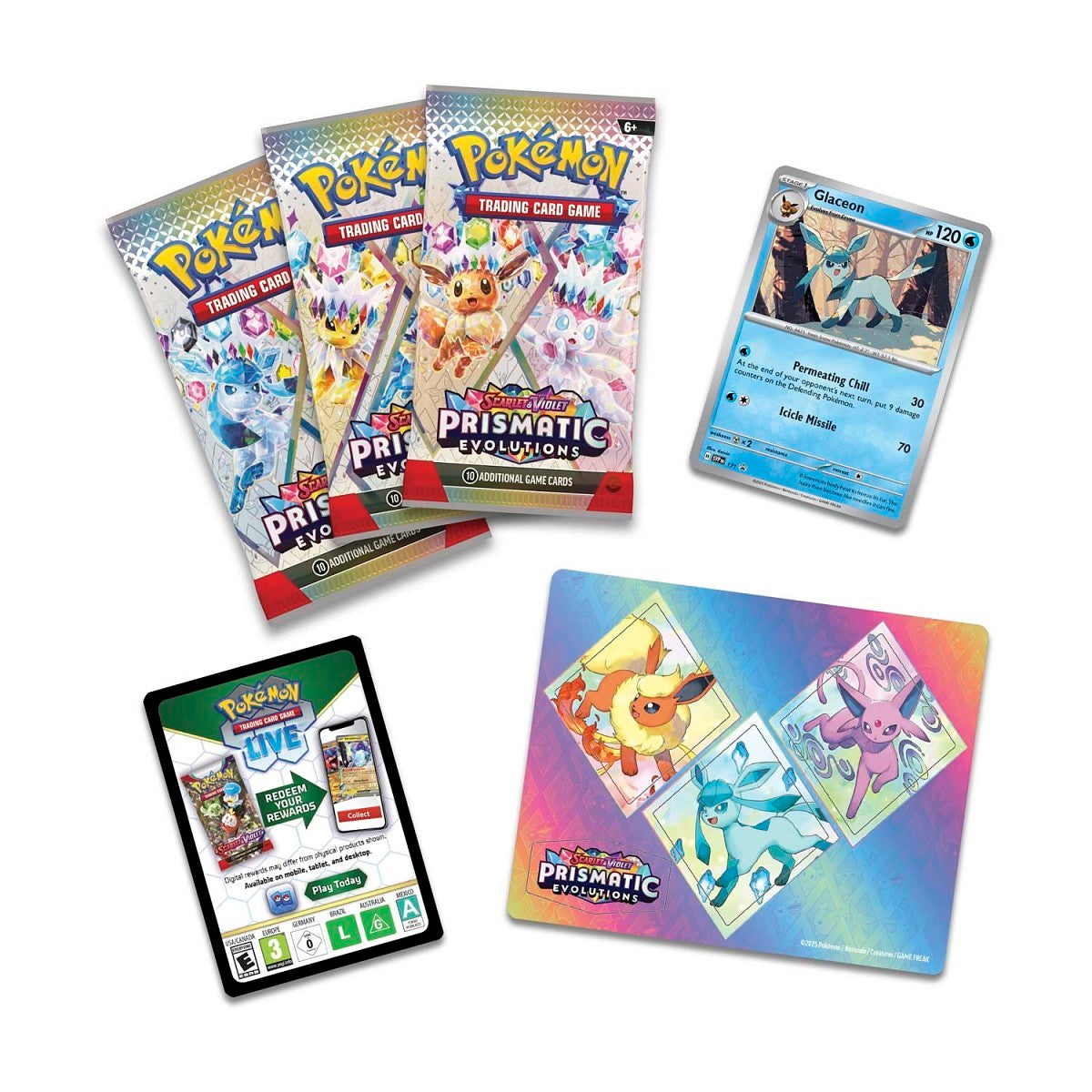 Pokémon - Prismatic Evolutions - Tech Sticker Collection (Glaceon)