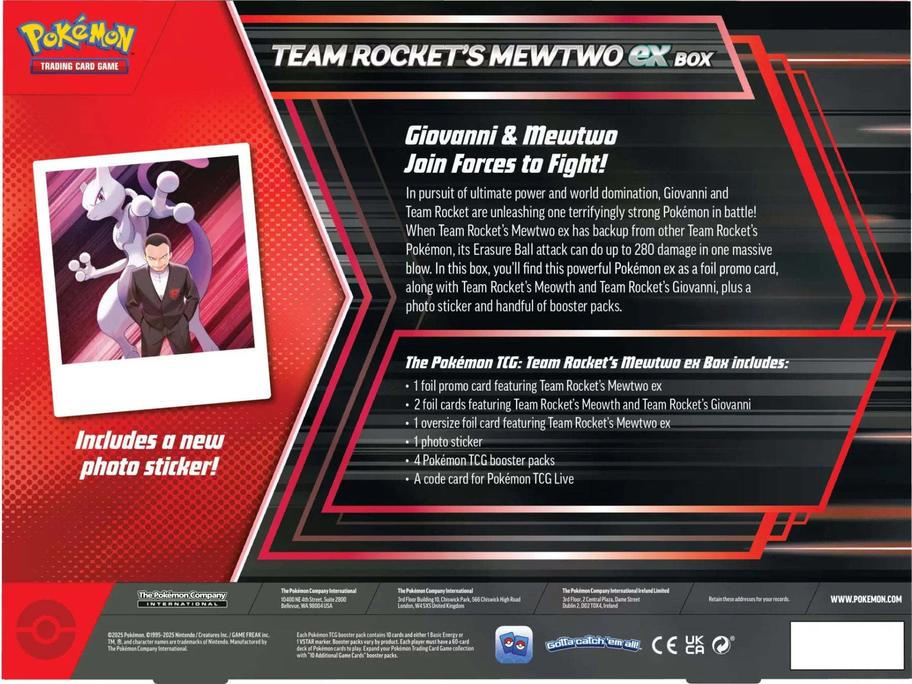 Pokémon - Team Rocket's Mewtwo EX Box
