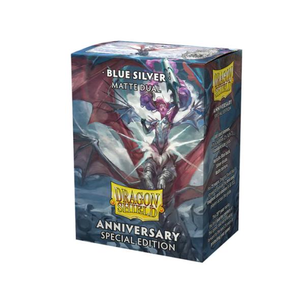 Dragon Shield - Standard Size - Matte Dual Cobalt & Silver 100CT