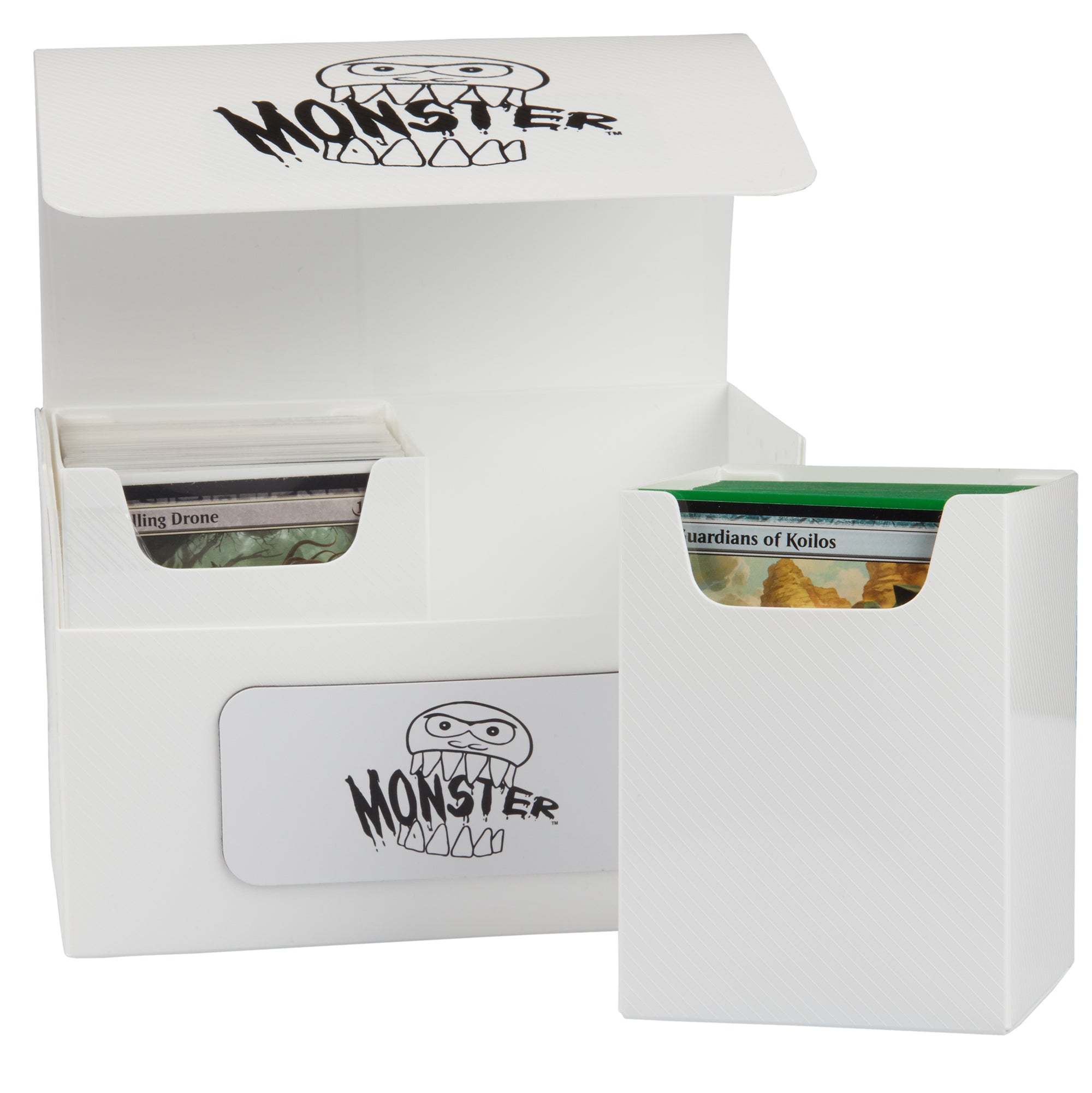 Monster - Matte White - Double Monster XL Commander - Deck Box
