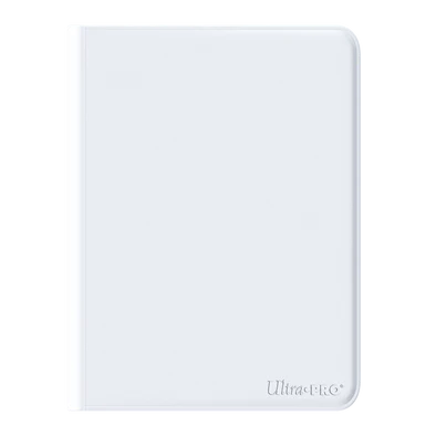 Ultra Pro - 9-Pocket Binder - Vivid Zippered White