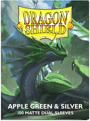 Dragon Shield - Standard Size - Matte Dual Apple Green & Silver 100CT