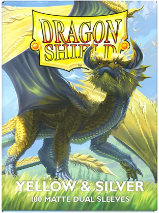 Dragon Shield - Standard Size - Matte Dual Yellow & Silver 100CT