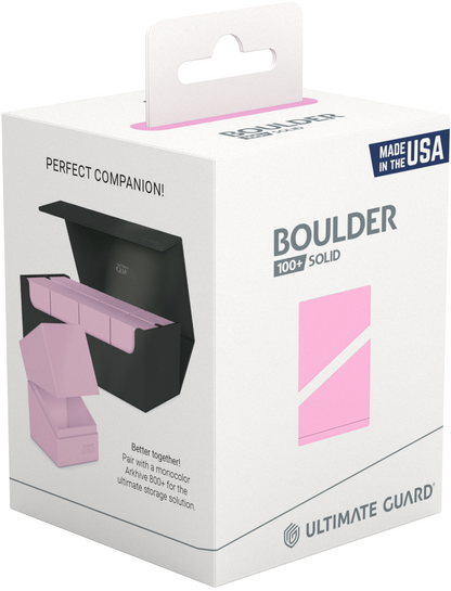 Ultimate Guard - Boulder 100+ - Deck Case - Pastel Solid Candy Pink