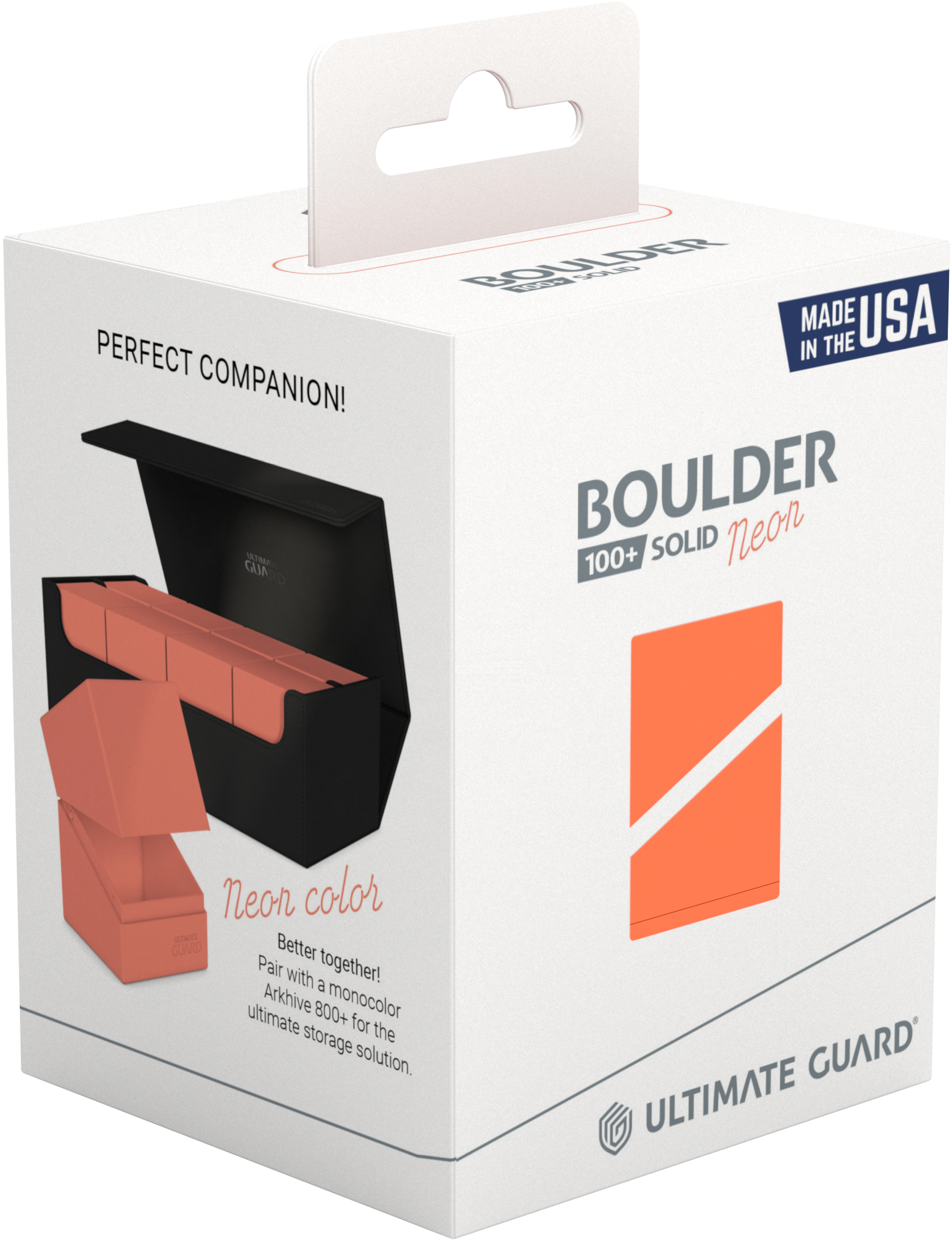 Ultimate Guard - Boulder 100+ - Deck Case - Solid Neon Orange