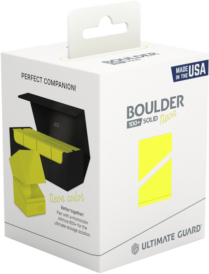 Ultimate Guard - Boulder 100+ - Deck Case - Solid Neon Yellow