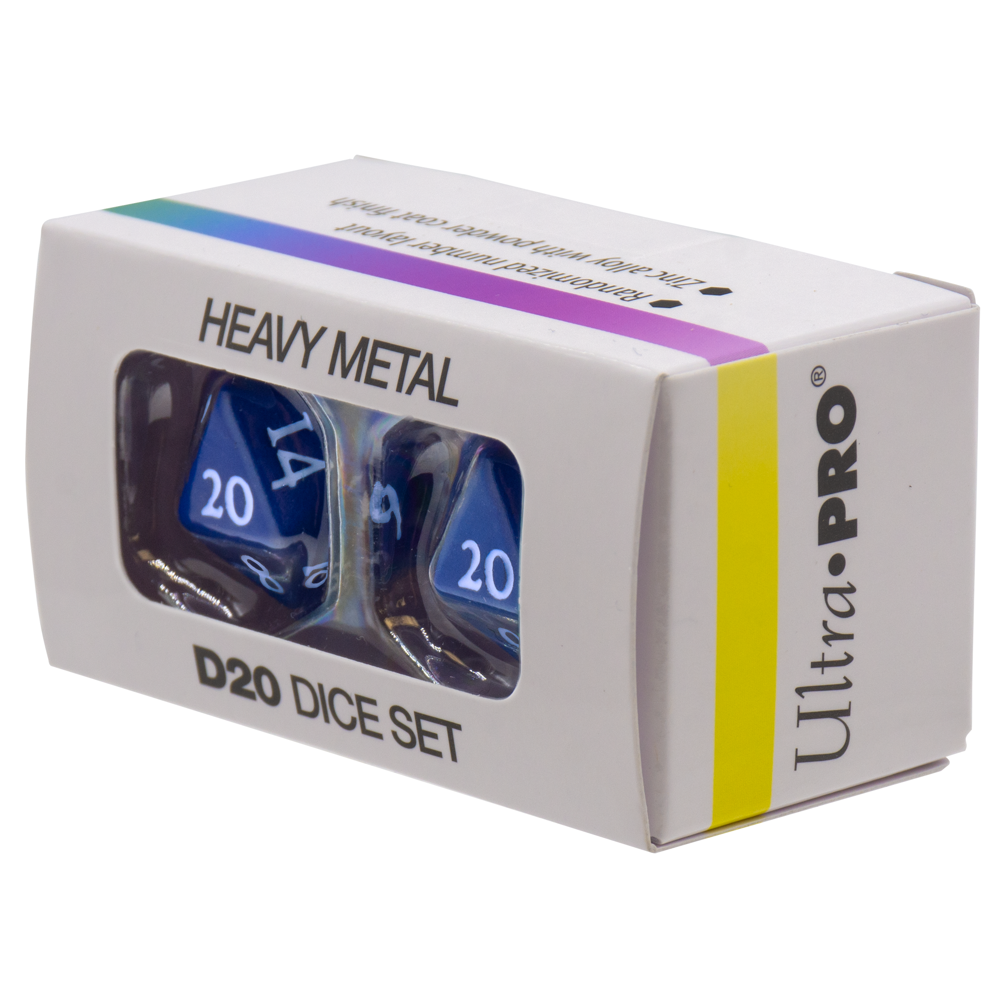 Ultra Pro - Dice Set - Heavy Metal 2 Piece D20 - Vivid Blue