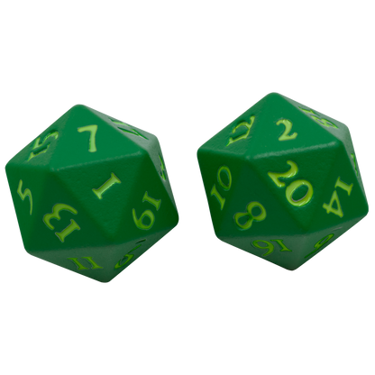 Ultra Pro - Dice Set - Heavy Metal 2 Piece D20 - Vivid Green