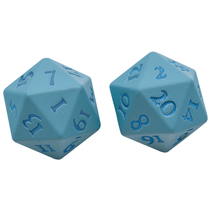 Ultra Pro - Dice Set - Heavy Metal 2 Piece D20 - Vivid Light Blue