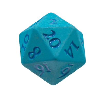 Ultra Pro - Dice Set - Heavy Metal 2 Piece D20 - Vivid Light Blue