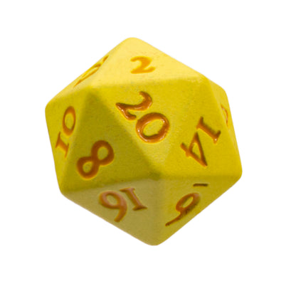 Ultra Pro - Dice Set - Heavy Metal 2 Piece D20 - Vivid Yellow
