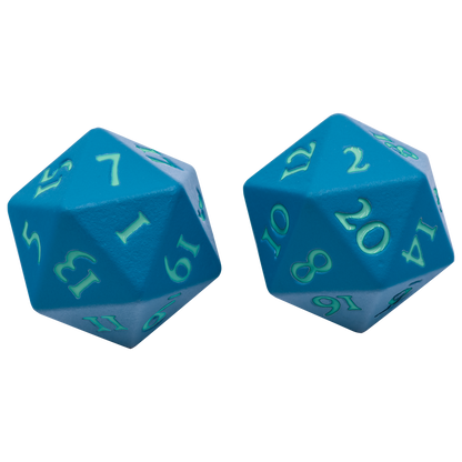 Ultra Pro - Dice Set - Heavy Metal 2 Piece D20 - Vivid Teal