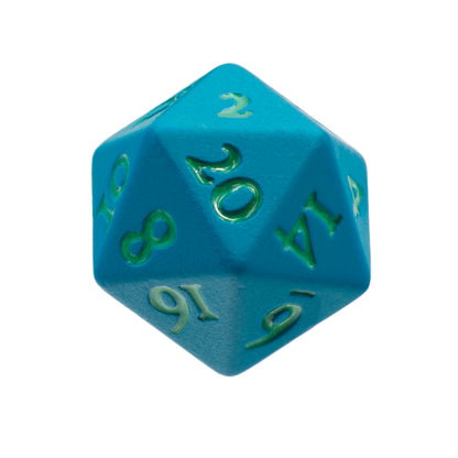 Ultra Pro - Dice Set - Heavy Metal 2 Piece D20 - Vivid Teal