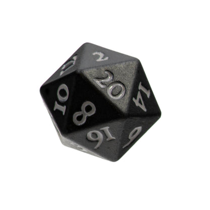 Ultra Pro - Dice Set - Heavy Metal 2 Piece D20 - Vivid Black
