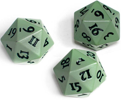 Ultra Pro - Dice Set - Heavy Metal 2 Piece D20 - Vivid Cool Matcha