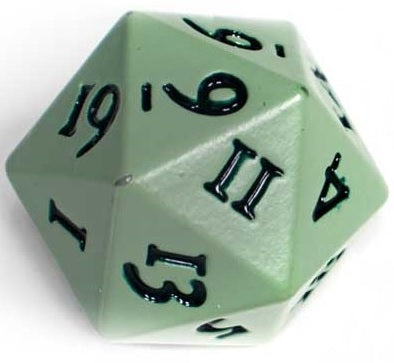 Ultra Pro - Dice Set - Heavy Metal 2 Piece D20 - Vivid Cool Matcha